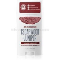 Schmidt's Cedarwood + Juniper tuhý deodorant bez obsahu hliníkových solí 75 g