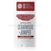 Schmidt's Cedarwood + Juniper tuhý deodorant bez obsahu hliníkových solí  75 g
