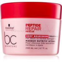 Schwarzkopf Professional BC Bonacure Peptide Repair Rescue maska pre suché a poškodené vlasy 200 ml