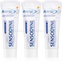 Sensodyne Rapid Whitening bieliaca zubná pasta pre citlivé zuby 3x75 ml