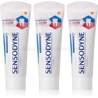 Sensodyne Sensitivity & Gum zubná pasta pre citlivé zuby 3x75 ml