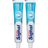 Signal Long Active White Fresh bieliaca zubná pasta pre svieži dych duo  2 x 75 ml