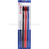 Swissdent Colours Trio zubné kefky 3 ks soft - medium black, red, blue 3 ks