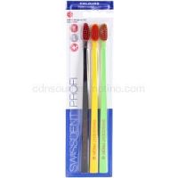 Swissdent Colours Trio zubné kefky 3 ks soft - medium black, yellow, green 3 ks