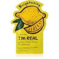 TONYMOLY I'm REAL Lemon plátenná maska s rozjasňujúcim účinkom 1 ks