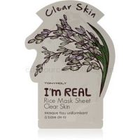 TONYMOLY I'm REAL Rice rozjasňujúca plátienková maska 1 ks