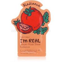 TONYMOLY I'm REAL Tomato plátenná maska pre rozjasnenie a vitalitu pleti 1 ks