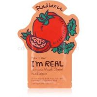 TONYMOLY I'm REAL Tomato plátenná maska pre rozjasnenie a vitalitu pleti  1 ks