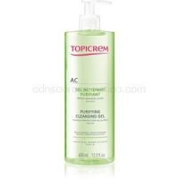 Topicrem AC Purifying Cleansing Gel hĺbkovo čistiaci gél pre mastnú citlivú pleť 400 ml