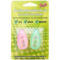 White Pearl Smile kryt na zubnú kefku Pink & Green 2 ks