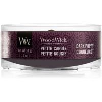 Woodwick Dark Poppy votívna sviečka s dreveným knotom 31 g 
