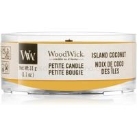 Woodwick Island Coconut votívna sviečka 31 g s dreveným knotom