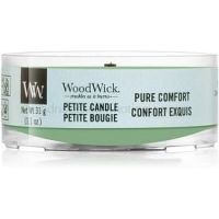 Woodwick Pure Comfort votívna sviečka 31 g s dreveným knotom