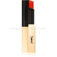 Yves Saint Laurent Rouge Pur Couture The Slim tenký zmatňujúci rúž s koženým efektom odtieň 2 Strange Orange 2,2 g