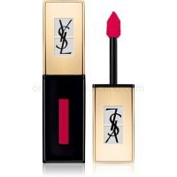Yves Saint Laurent Vernis À Lèvres Pop Water rúž a lesk na pery 2 v 1 s mokrým efektom odtieň 201 Dewy Red  6 ml