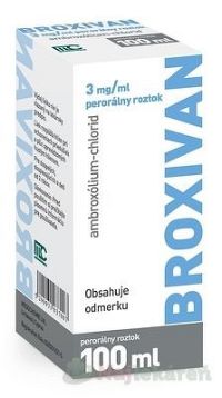 BROXIVAN 3 mg/ml perorálny roztok na vykašliavanie, 100ml