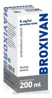 BROXIVAN 6 mg/ml perorálny roztok na vykašliavanie, 200ml