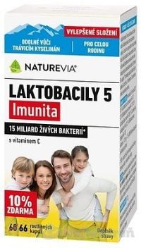 SWISS NATUREVIA Laktobacily 5 imunita, 66 kapsúl