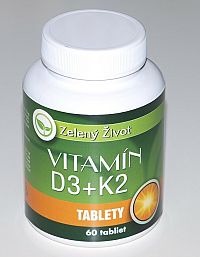 Vitamín D3 + K2, 60 tbl.