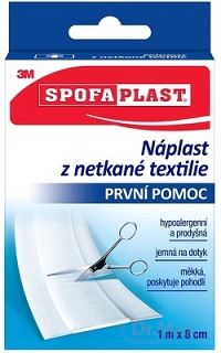 3M SPOFAPLAST č.864 Náplasť z netkanej textílie 8cm x 1m, jemná, pás, 1x1 ks