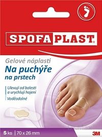 3M SPOFAPLAST č.911 Gélové náplasti na pľuzgiere na prstoch, malé, 70x26 mm, 1x5 ks