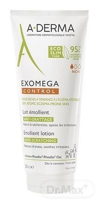 A-DERMA EXOMEGA CONTROL Emolienčné MLIEKO 1×200 ml, mlieko pre špecifické potreby suchej kože so sklonom k atopii
