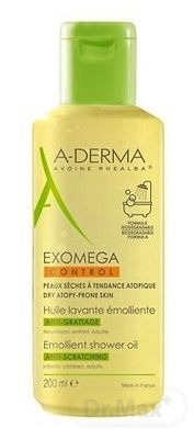 A-DERMA EXOMEGA CONTROL HUILE LAVANTE ÉMOLLIENTE zvláčňujúci sprchovací olej 1x200 ml