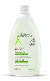 A-DERMA GEL DOUCHE HYDRA-PROTECTEUR 1×500 ml, hydratačný sprchový gél bez mydla
