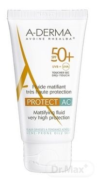 A-DERMA PROTECT AC FLUIDE MATIFIANT SPF50+ 1×40 ml, zmatňujúci fluid