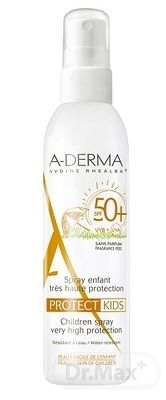 A-DERMA PROTECT KIDS SPRAY SPF50+ 1×200 ml, sprej pre deti (krehká fragilná koža)