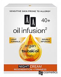 AA Oil Infusion Nočný regeneračný a spevňujúci krém 40+ 50 ml