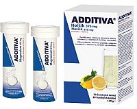 ADDITIVA Horčík 375 mg + B-Komplex + Vitamín C tbl eff 2x10 ks (20 ks)