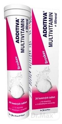 ADDITIVA MULTIVITAMÍN + Minerál, Broskyňa 1×20 tbl