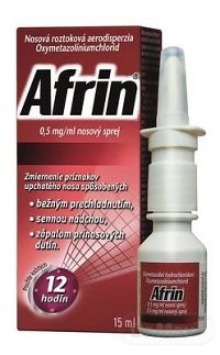 Afrin 0,5 mg/ml nosový sprej aer nao (fľ.HDPE) 1x15 ml