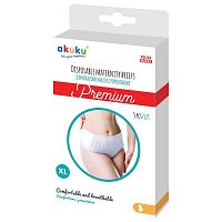 Akuku jednorazové popôrodné nohavičky premium 5 ks biela