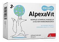 AlpexaVit Probio Komplex vitamínov, minerálov a kultúr mikroorganizmov 1×30 cps, výživový doplnok
