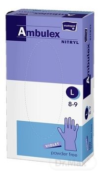 Ambulex nitrylové rukavice fialové, veľkosť L 1×100 ks, nitrylové rukavice