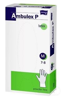 Ambulex P rukavice LATEXOVÉ, potiahnuté polymérom 1×100 ks, veľkosť M