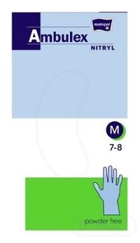 Ambulex rukavice NITRYLOVÉ veľ. M, modré, nesterilné, nepúdrované, 1x100 ks