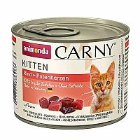 Animonda Carny Kitten Konzerva pre mačky Hovädzie+Morčacie srdce 1×200 g, konzerva pre mačky