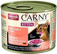 Animonda Carny Kitten Konzerva pre mačky Tela+Kura 200g 1×200 g