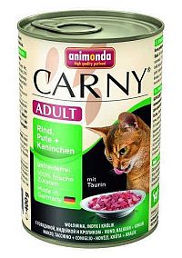 Animonda Carny Konzerva pre mačky Hovädzie+Morka+Králik 400g 1×400 g
