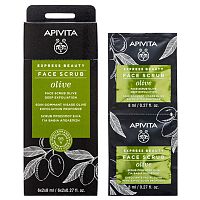 APIVITA Express Beauty Olive Face Scrub, 2x8ml 2×8 ml peeling