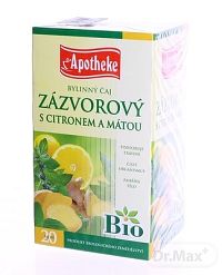 APOTHEKE BIO SELECTION ZÁZVOR. ČAJ S CITR. A MÄTOU 20×1,5 g, čaj