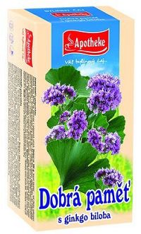 APOTHEKE ČAJ PRE DOBRÚ PAMÄŤ GINKGO BILOBA 20x1,5 g (30 g)