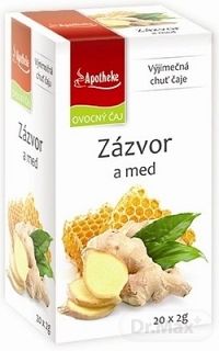 APOTHEKE PREMIER SELECTION ČAJ ZÁZVOR A MED 20×2 g, v nálevových vreckách