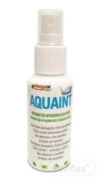 AQUAINT Osobná + Hygienická starostlivosť 100% ekologická čistiaca voda, rozprašovač 1x50 ml