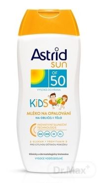 ASTRID SUN Detské mlieko na opaľovanie OF 50 1x200 ml, mlieko na opaľovanie