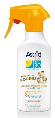 ASTRID SUN Rodinné mlieko na opaľovanie OF 30 1x300 ml, mlieko na opaľovanie