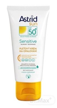 ASTRID SUN SENSITIVE Pleťový krém OF 50+ na opaľovanie 1x50 ml